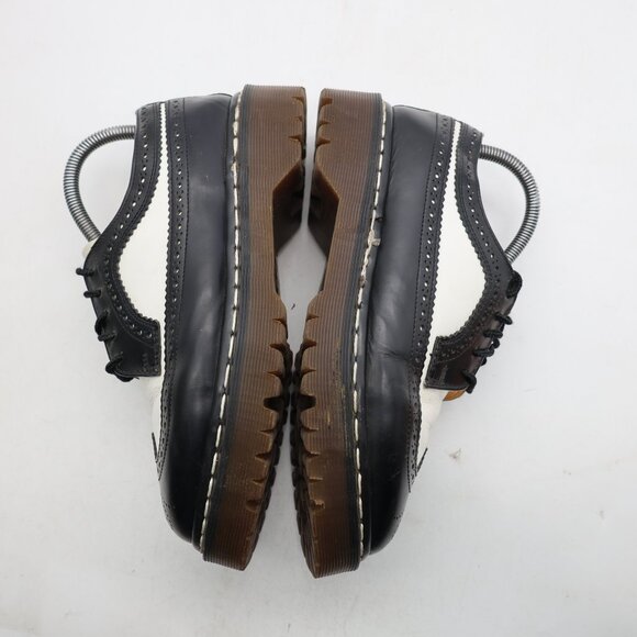 Doc Dr Marten Wingtip 3989 Men's UK 6 US 7 Bex Brogues Black & White England - Picture 8 of 16